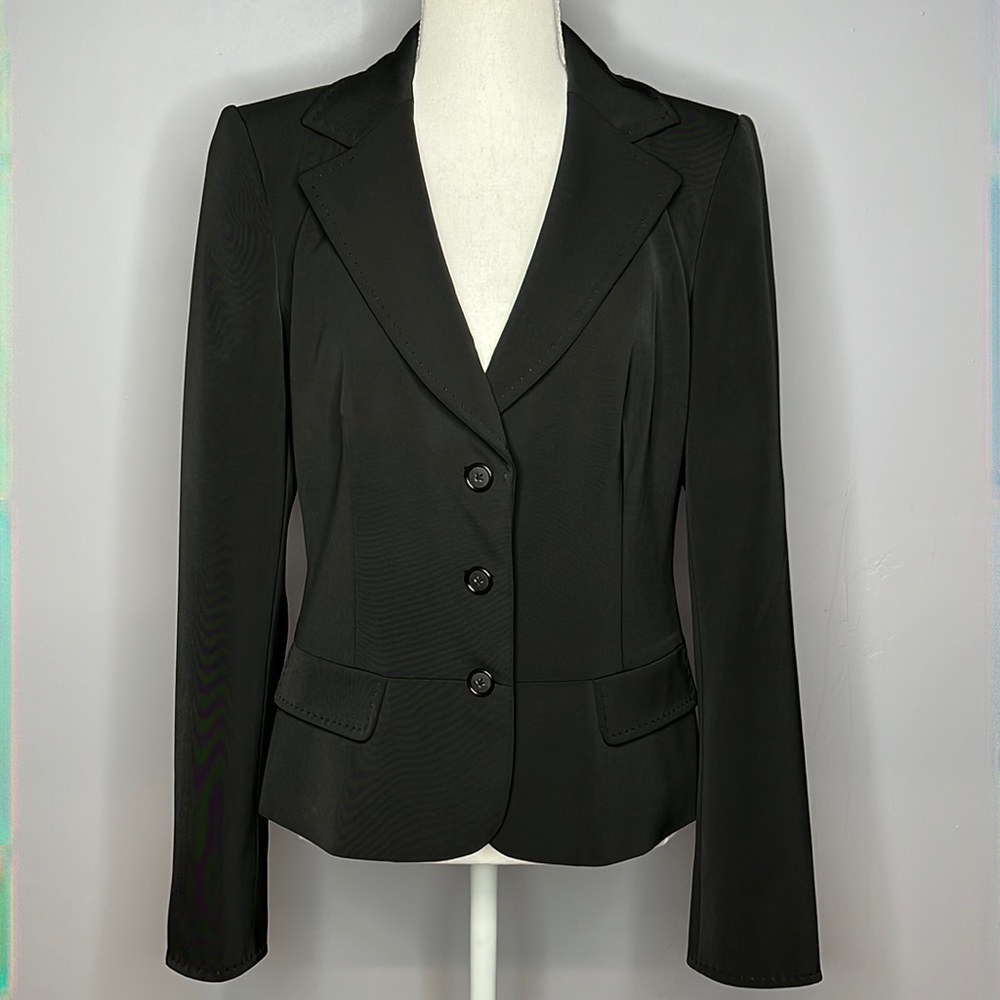 TAHARI SIZE 10 BLACK BUSINESS SUIT JACKET